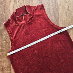 NWT!! J. Crew Velvet Mockneck Sleeveless Tank Top, S, Burgundy